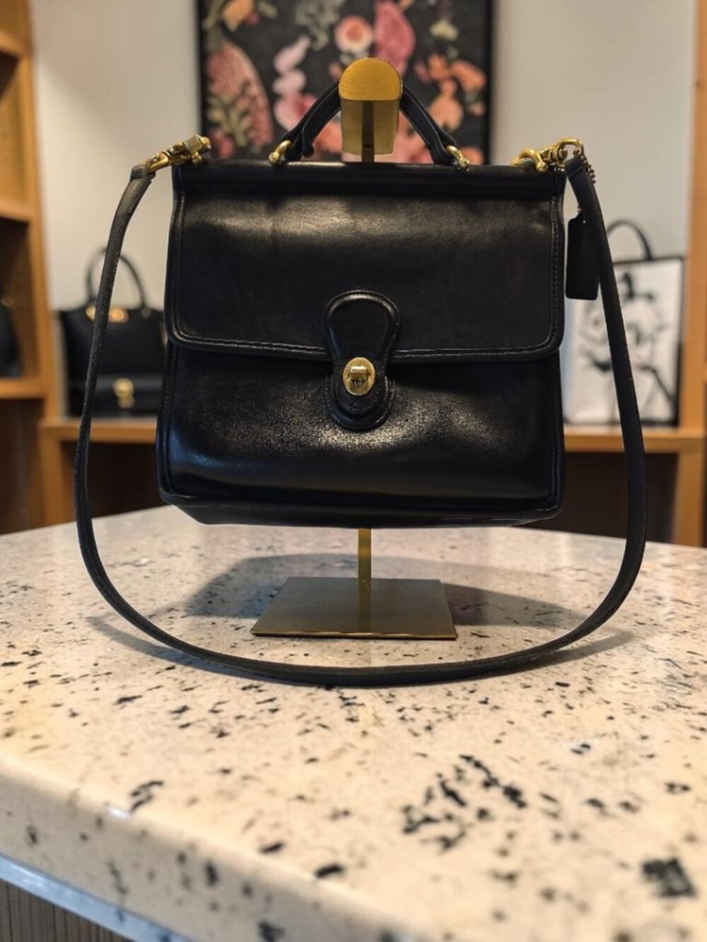 90's Vintage Coach Willis Bag in Black